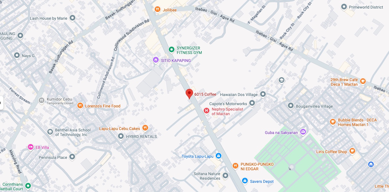 Map showing 6015 Coffee in Basak, Lapu-Lapu City